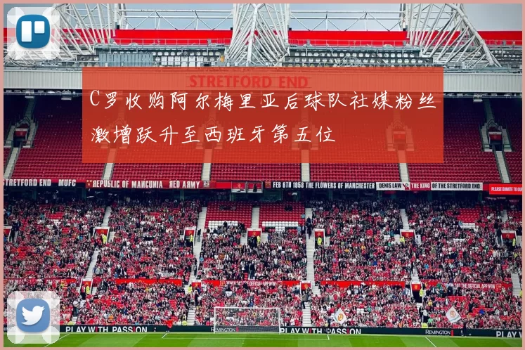 C罗收购阿尔梅里亚后球队社媒粉丝激增跃升至西班牙第五位